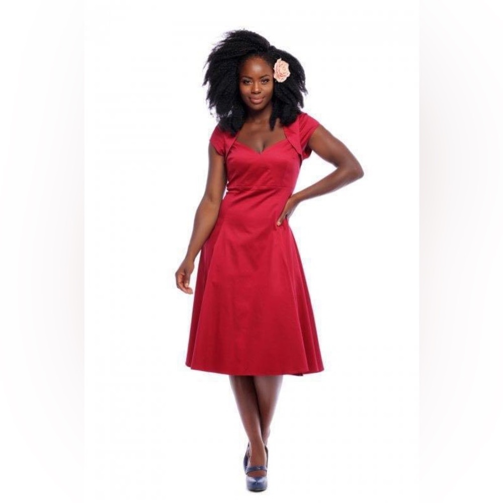 NWT Burgundy Regina Doll Dress by Collectif
